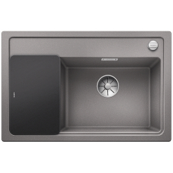 BLANCO ZENAR XL 6 S Compact Silgranit PuraDur Alumetalik prawa, korek auto., InFino, deska szkło czarne