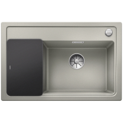 BLANCO ZENAR XL 6 S Compact Silgranit PuraDur Perłowoszary prawa, korek auto., InFino, deska szkło czarne