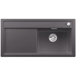 BLANCO ZENAR XL 6 S Silgranit PuraDur Szarość skały prawa, korek auto., InFino, deska szkło czarne
