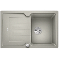 BLANCO CLASSIC NEO 45 S Silgranit PuraDur Perłowoszary odwracalny, korek auto., InFino, deska tworzywo