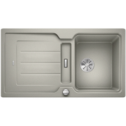 BLANCO CLASSIC NEO 5 S Silgranit PuraDur Perłowoszary odwracalny, korek auto., InFino, deska tworzywo