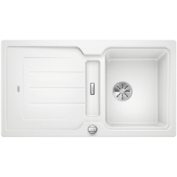 BLANCO CLASSIC NEO 5 S Silgranit PuraDur Biały odwracalny, korek auto., InFino, deska tworzywo