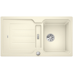 BLANCO CLASSIC NEO 5 S Silgranit PuraDur Jaśmin odwracalny, korek auto., InFino, deska tworzywo
