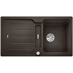 BLANCO CLASSIC NEO 5 S Silgranit PuraDur Kawowy odwracalny, korek auto., InFino, deska tworzywo