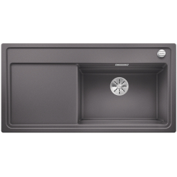 BLANCO ZENAR XL 6 S Steamer SystemPlus Silgranit PuraDur Szarość skały prawa, korek auto., InFino, deska szkło czarne, GN1/2, GN 1/3