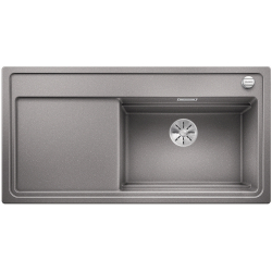BLANCO ZENAR XL 6 S Steamer SystemPlus Silgranit PuraDur Alumetalik prawa, korek auto., InFino, deska szkło czarne, GN1/2, GN 1/3
