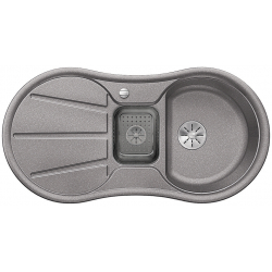 BLANCO CRON 6 S Silgranit PuraDur Alumetalik odwracalny, korek auto., InFino, odsączarka tw.szare