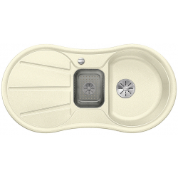 BLANCO CRON 6 S Silgranit PuraDur Jaśmin odwracalny, korek auto., InFino, odsączarka tw.szare