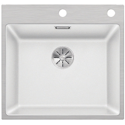 BLANCO SUBLINE 500-IF/A SteelFrame Silgranit biały, korek auto., InFino