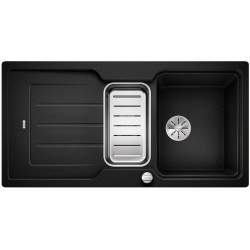 BLANCO CLASSIC NEO 6 S Silgranit PuraDur Antracyt odwracalny, korek auto., InFino, deska tworzywo, odsączaraka stalowa