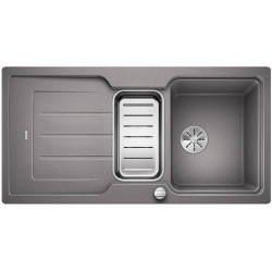 BLANCO CLASSIC NEO 6 S Silgranit PuraDur Alumetalik odwracalny, korek auto., InFino, deska tworzywo, odsączaraka stalowa