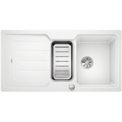 BLANCO CLASSIC NEO 6 S Silgranit PuraDur Biały odwracalny, korek auto., InFino, deska tworzywo, odsączaraka stalowa