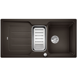 BLANCO CLASSIC NEO 6 S Silgranit PuraDur Kawowy odwracalny, korek auto., InFino, deska tworzywo, odsączaraka stalowa