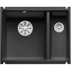 BLANCO SUBLINE 350/150-U Ceramika PuraPlus czarny lewa, InFino
