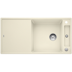BLANCO AXIA III XL 6 S Silgranit PuraDur Jaśmin odwracalny, korek auto., InFino, deska jesionowa