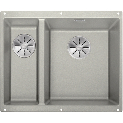 BLANCO SUBLINE 340/160-U Silgranit PuraDur Perłowoszary prawa, InFino