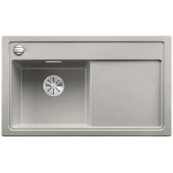 BLANCO ZENAR 45 S Silgranit PuraDur Perłowoszary lewa, korek auto., InFino