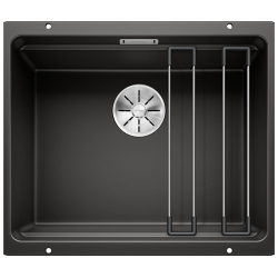 BLANCO ETAGON 500-U Silgranit czarny, InFino, szyny