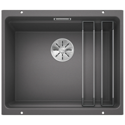 BLANCO ETAGON 500-U Silgranit szarość skały, InFino, szyny