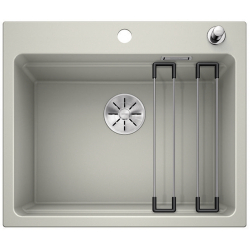 BLANCO ETAGON 6 Silgranit PuraDur Perłowoszary, korek auto., InFino, szyny