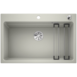 BLANCO ETAGON 8 Silgranit PuraDur Perłowoszary, korek auto., InFino, szyny