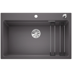 BLANCO ETAGON 8 Silgranit szarość skały, korek auto., InFino, szyny