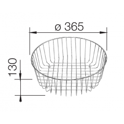 BLANCO Kosz na naczynia stal nierdzewna, d=362, [RONDO Silgranit]