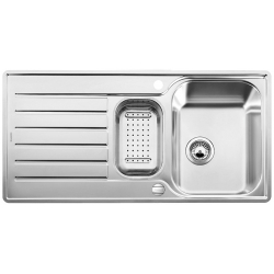 BLANCO LANTOS 6 S-IF Stal szczotkowana odwracalny, korek auto., odsączarka stalowa