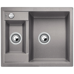 BLANCO METRA 6-F Silgranit PuraDur Alumetalik odwracalny, korek auto.