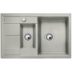 BLANCO METRA 6 S Compact Silgranit PuraDur Perłowoszary odwracalny, korek auto.