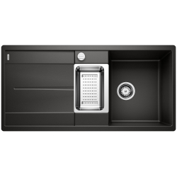 BLANCO METRA 6 S-F Silgranit czarny odwracalny, korek auto., odsączarka stalowa