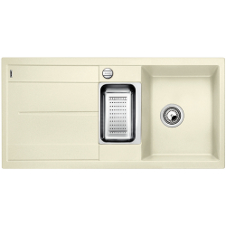 BLANCO METRA 6 S Silgranit PuraDur Jaśmin odwracalny, korek auto., odsączarka stalowa