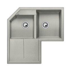BLANCO METRA 9 E Silgranit PuraDur Perłowoszary narożny