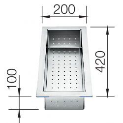 BLANCO Odsączarka stal nierdzewna, 420x200, [ZEROX, CLARON]