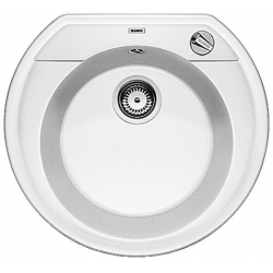 BLANCO RONDOVAL 45 Silgranit PuraDur Biały, korek auto.