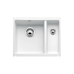 BLANCO SUBLINE 350/150-U Ceramika biały połysk lewa