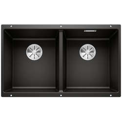 BLANCO SUBLINE 350/350-U Silgranit czarny, InFino