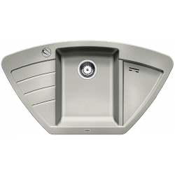 BLANCO ZIA 9 E Silgranit PuraDur Perłowoszary narożny, korek auto.