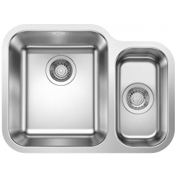 BLANCO SUPRA 340/180-U Stal szczotkowana, lewa, korek auto.
