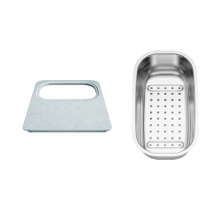BLANCO Zestaw akcesoriów, [DANA] (deska z tworzywa 218796 + odsączarka stalowa 208195)