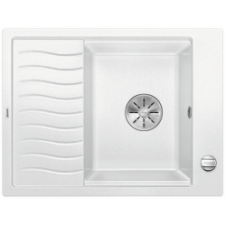 BLANCO ELON 45 S Silgranit biały odwracalny, korek auto., InFino, kratka ociekowa