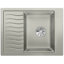 BLANCO ELON 45 S Silgranit PuraDur Perłowoszary odwracalny, InFino, kratka ociekowa