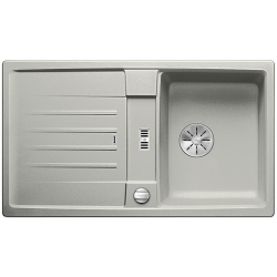 BLANCO LEXA 45 S Silgranit PuraDur Perłowoszary odwracalny, korek auto., InFino