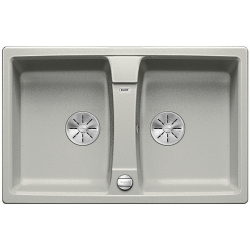 BLANCO LEXA 8 Silgranit PuraDur Perłowoszary odwracalny, korek auto., InFino