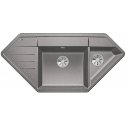 BLANCO LEXA 9 E Silgranit PuraDur Alumetalik narożny, InFino