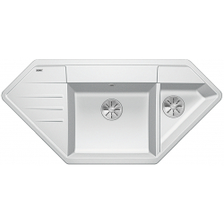 BLANCO LEXA 9 E Silgranit PuraDur Biały narożny, InFino