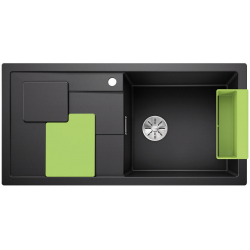 BLANCO SITY XL 6 S Silgranit PuraDur Antracyt prawa, InFino, z akcesoriami kiwi 525060