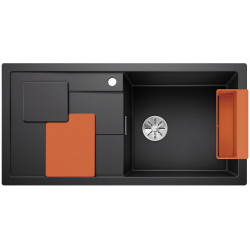BLANCO SITY XL 6 S Silgranit PuraDur Antracyt prawa, InFino, z akcesoriami orange