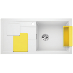 BLANCO SITY XL 6 S Silgranit PuraDur Biały prawa, InFino, z akcesoriami lemon