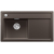 BLANCO ZENAR 45 S Silgranit PuraDur Kawowy lewa, korek auto., InFino, deska szkło czarne